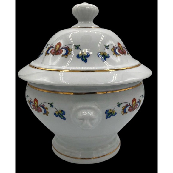 Porsgrund Porcelain Farmers Rose Tureen w/ Lid Norwegian Discontinued Mint Cond - Picture 10 of 10